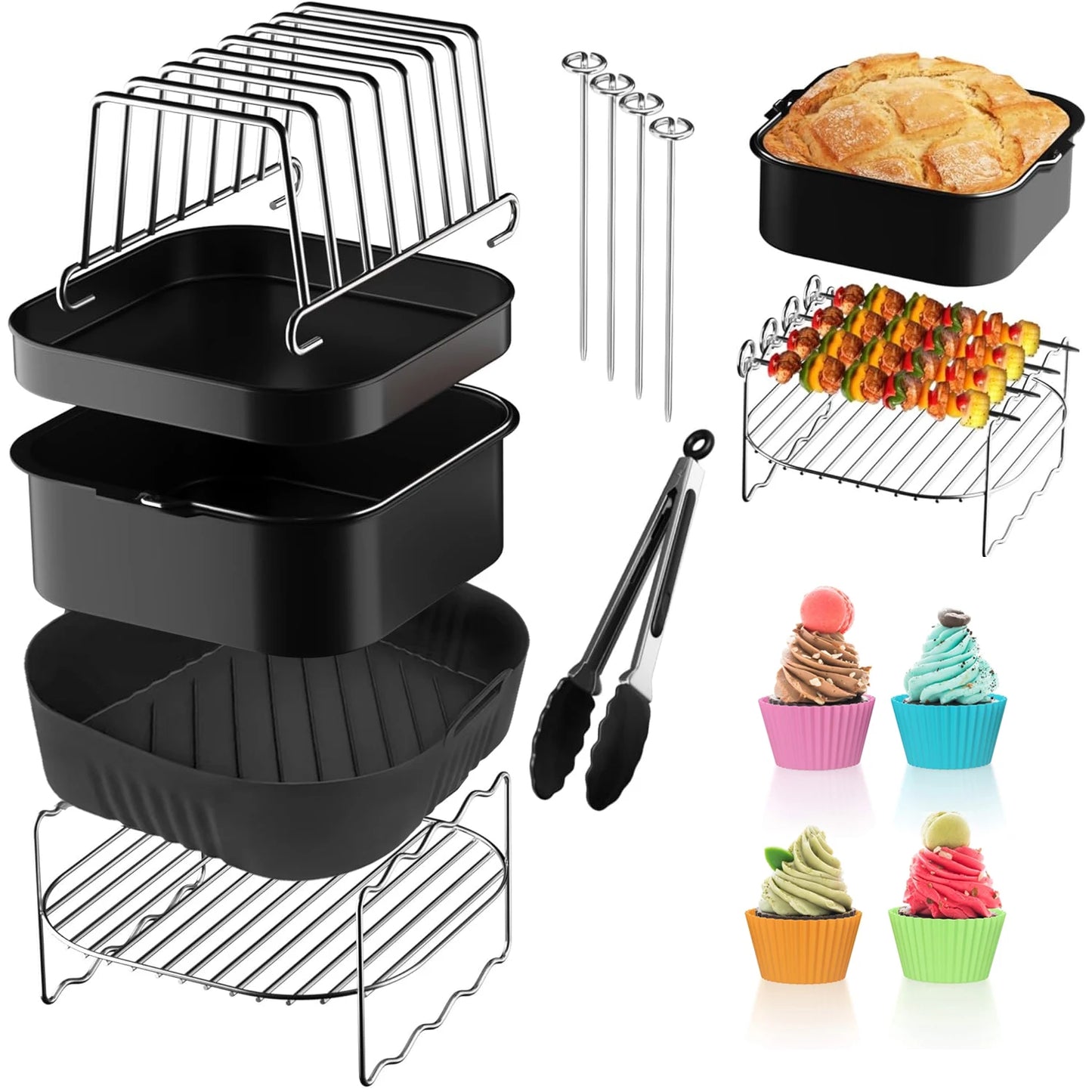 Air Fryer Accessories For Cosori 5.5L, Cecotec 6L, 6.5L, Ninja 6.2L