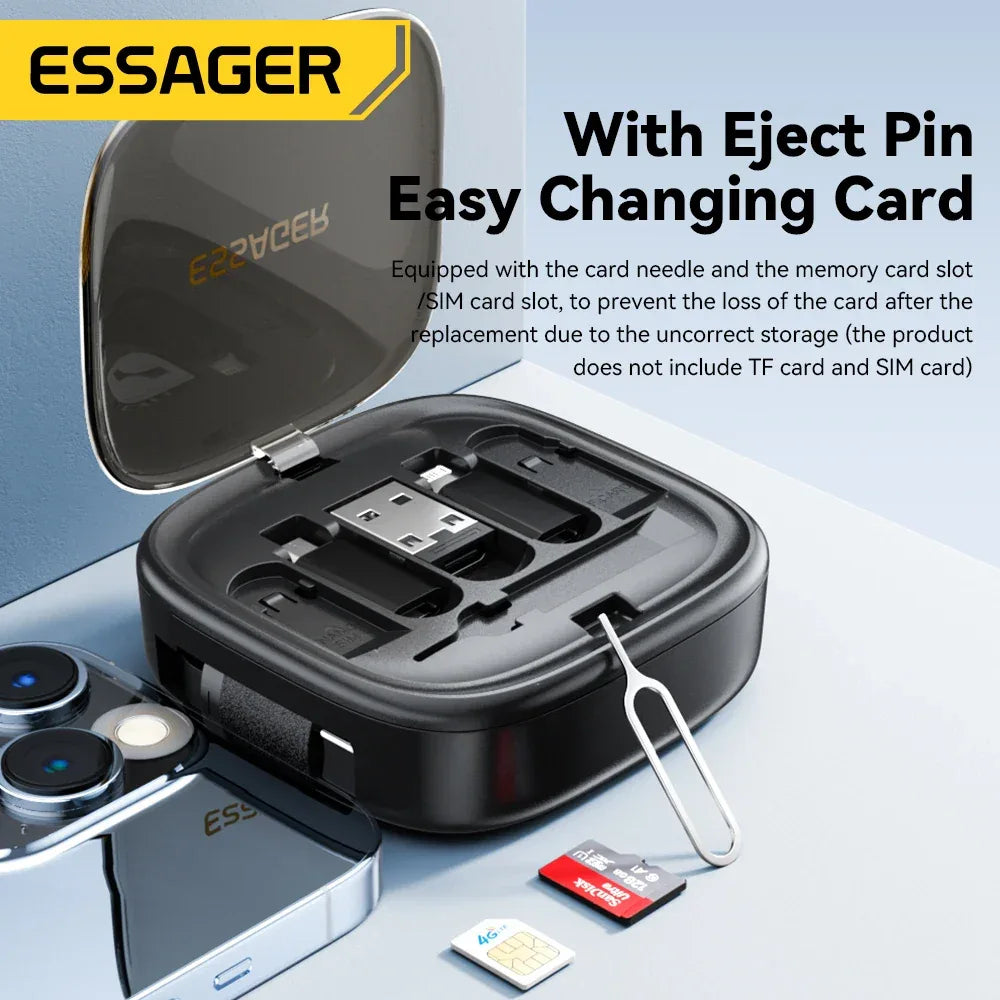 Essager PD 60W Multifunctional USB Type C Data Cable Set - ShopHub