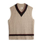 MADEN Ivy Colour-Block V-Neck Sweater Vest