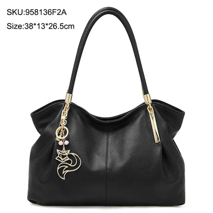 FOXER Women's Shoulder Bag — Genuine Leather Elegance for Every Day