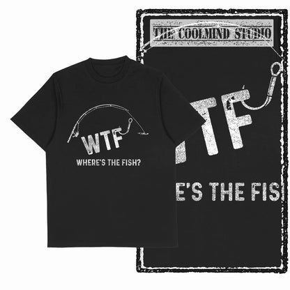 COOLMIND Z1018 Funny Fishing Graphic Cotton Tee