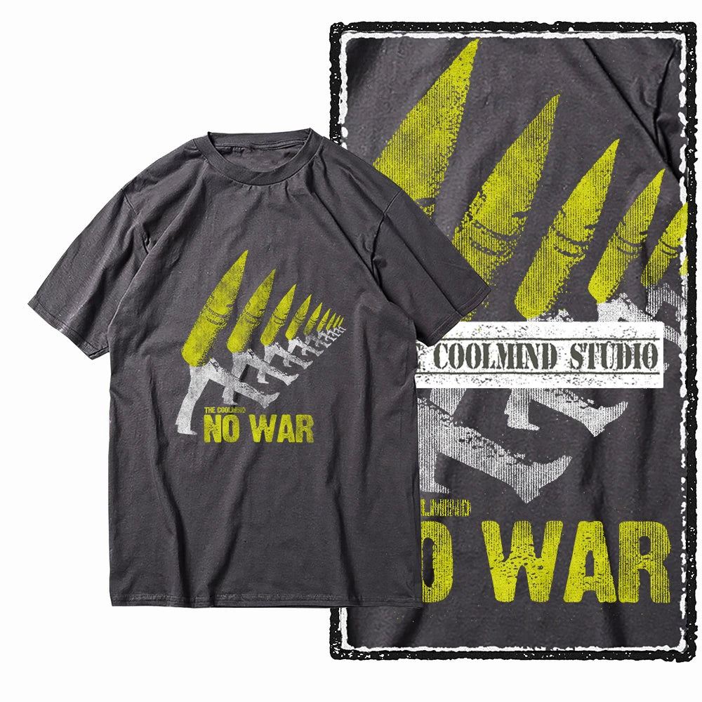 COOLMIND X0009 Anti-War Graphic Cotton Tee