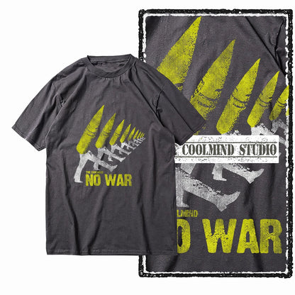 COOLMIND X0009 Anti-War Graphic Cotton Tee