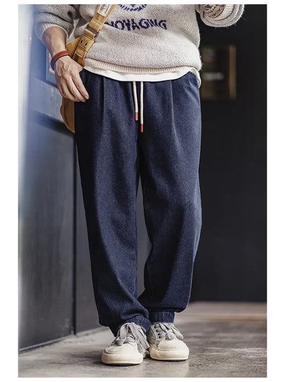 Maden Vintage Men's Solid 10oz Jogger Denim Jeans