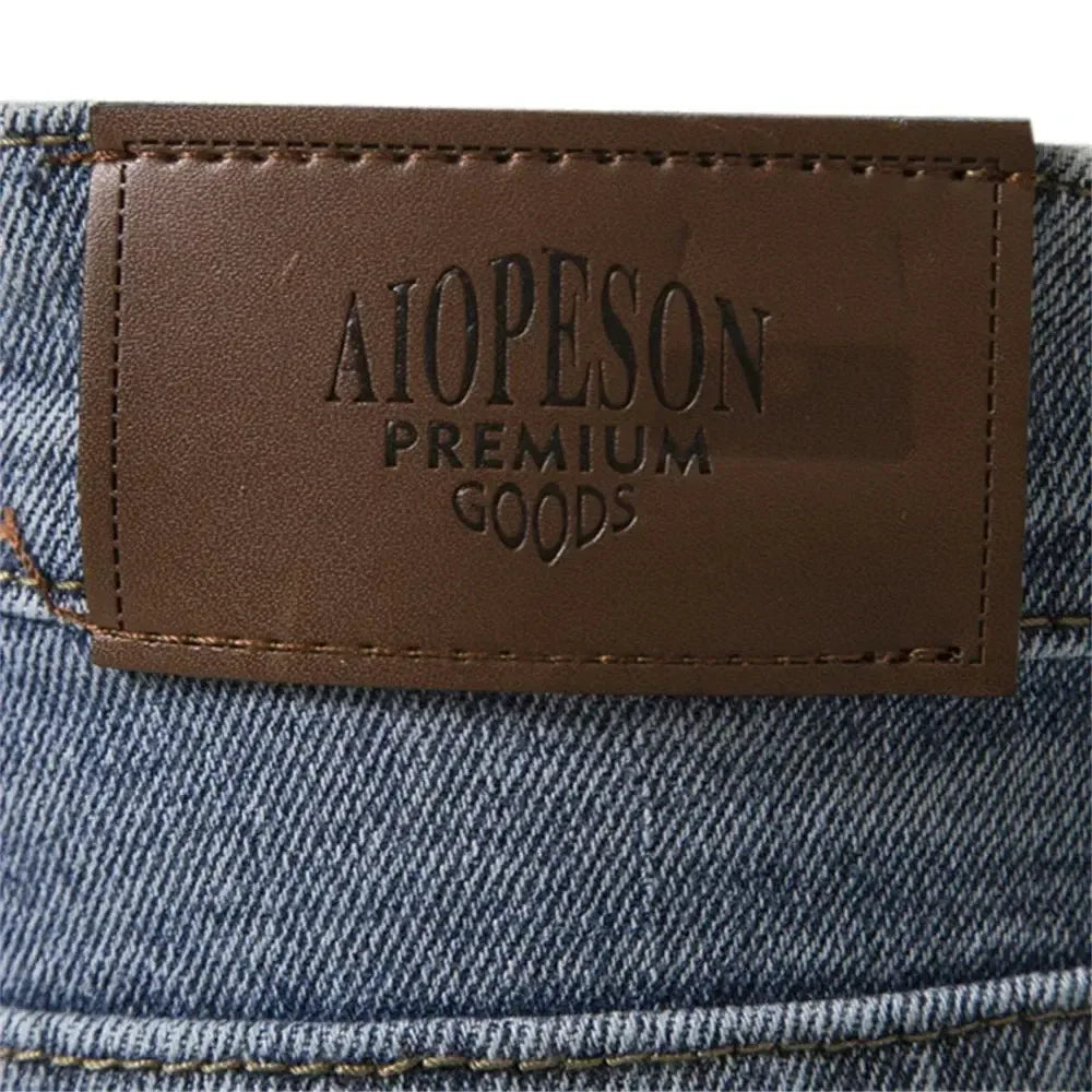 AIOPESON Men's Slim Fit Straight Jeans - ShopHub