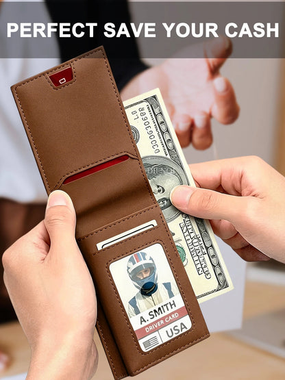 DIENQI Rfid High Quality Business Credit Card Holder Men Wallet Carbon Fiber Travel Pocket Wallet Money Bag Purse Gift for Men