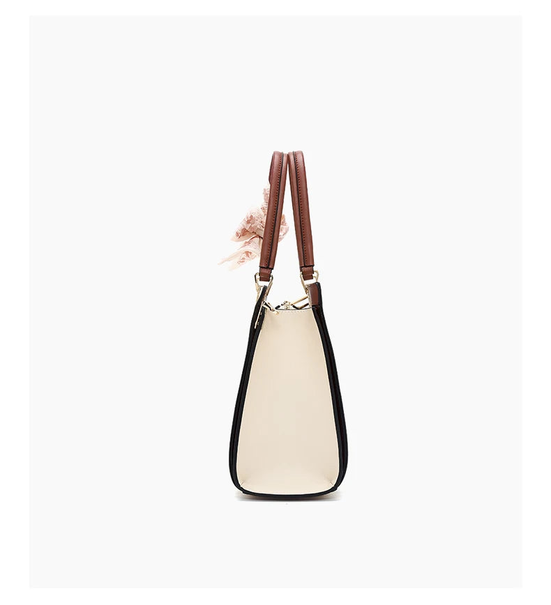 FOXER Luxury Embroidery Women's Handbag Split Leather Elegant Lady Tote Bag Chinese Style Shoulder Bag Best Mother's Day Gift