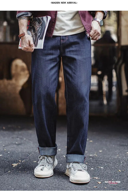 Maden 100% Cotton Vintage Selvedge Raw Denim Jeans