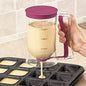 Foldable Batter Dispenser for Pancakes, Cupcakes, and Waffles - Non-Drip Tool with 6 Nozzles
