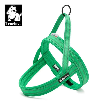 Truelove Soft Mesh Padded Nylon Dog Harness Vest 3M Reflective Security Dog Collar Easy Put on Pet Harness Pull-resistan TLH5811