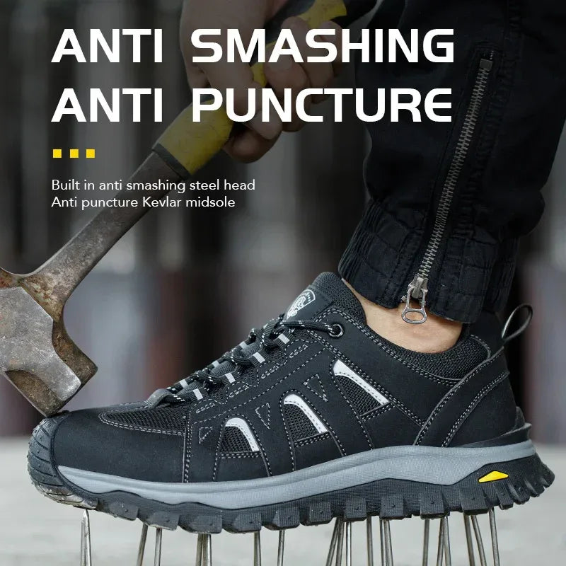 Kankeirr Men’s Steel Toe Work Shoes - ShopHub
