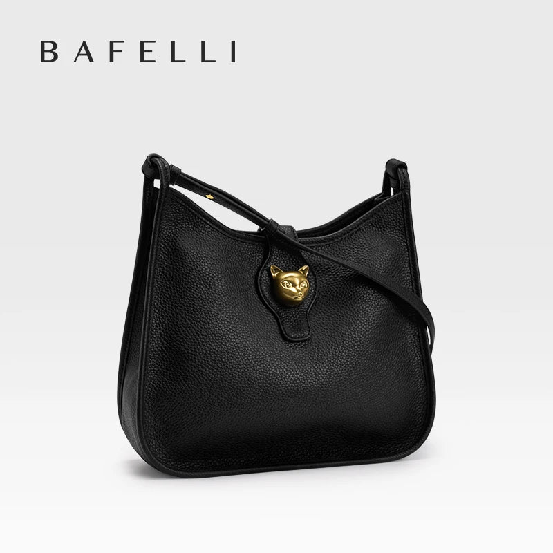 BAFELLI Natural Cattle Leather Bucket Bag