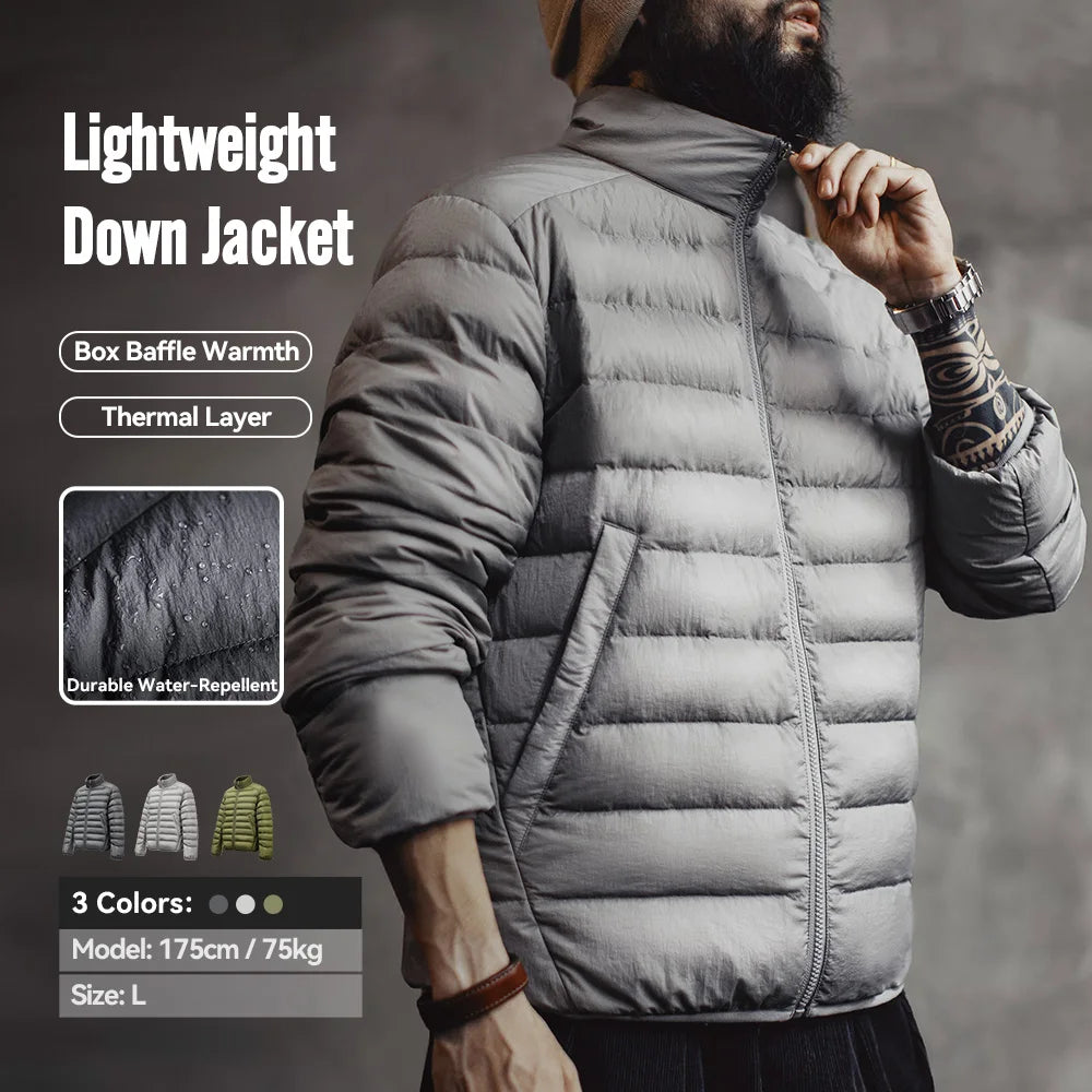 Maden Winter Men's Stand-up Collar Down Jacket