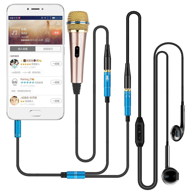 2 in 1 3.5mm Male to Double 3.5mm Female TPE High-elastic Audio Cable Splitter, Cable Length: 32cm