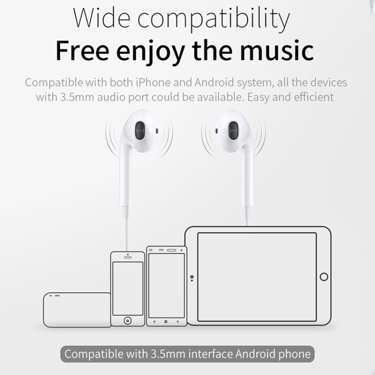 JOYROOM JR-EP1 1.2m 3.5mm Plug Wire Control In-Ear Earphone