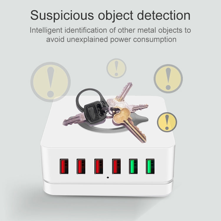 E6 7 In 1 Multi-function Wireless Charging Station USB Smart Socket Holder Stand