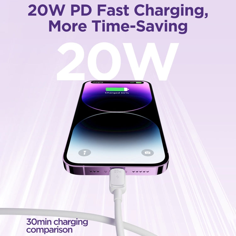 JOYROOM S-CL020A14 Multi-Color Series 20W USB-C / Type-C to 8 Pin Fast Charging Data Cable, Length:1.2m