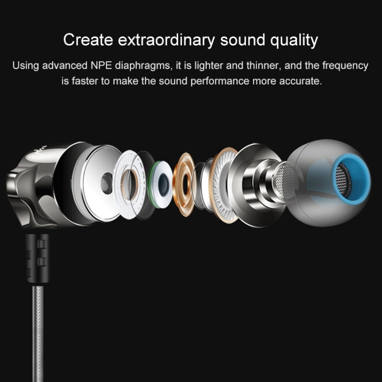 QKZ DM7 High-quality In-ear All-metal Sports Music Headphones, Basic Version