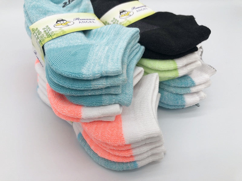 (12 Pairs) 4-6 Years Kids' Ankle Socks Cushion Socks dealonline.co.nz