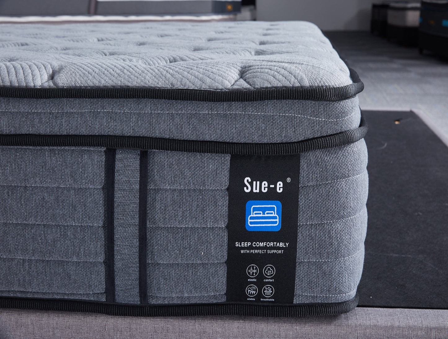 'Comfortably' 7 zones pocket spring mattress with memory foam Double Size sue-e furniture