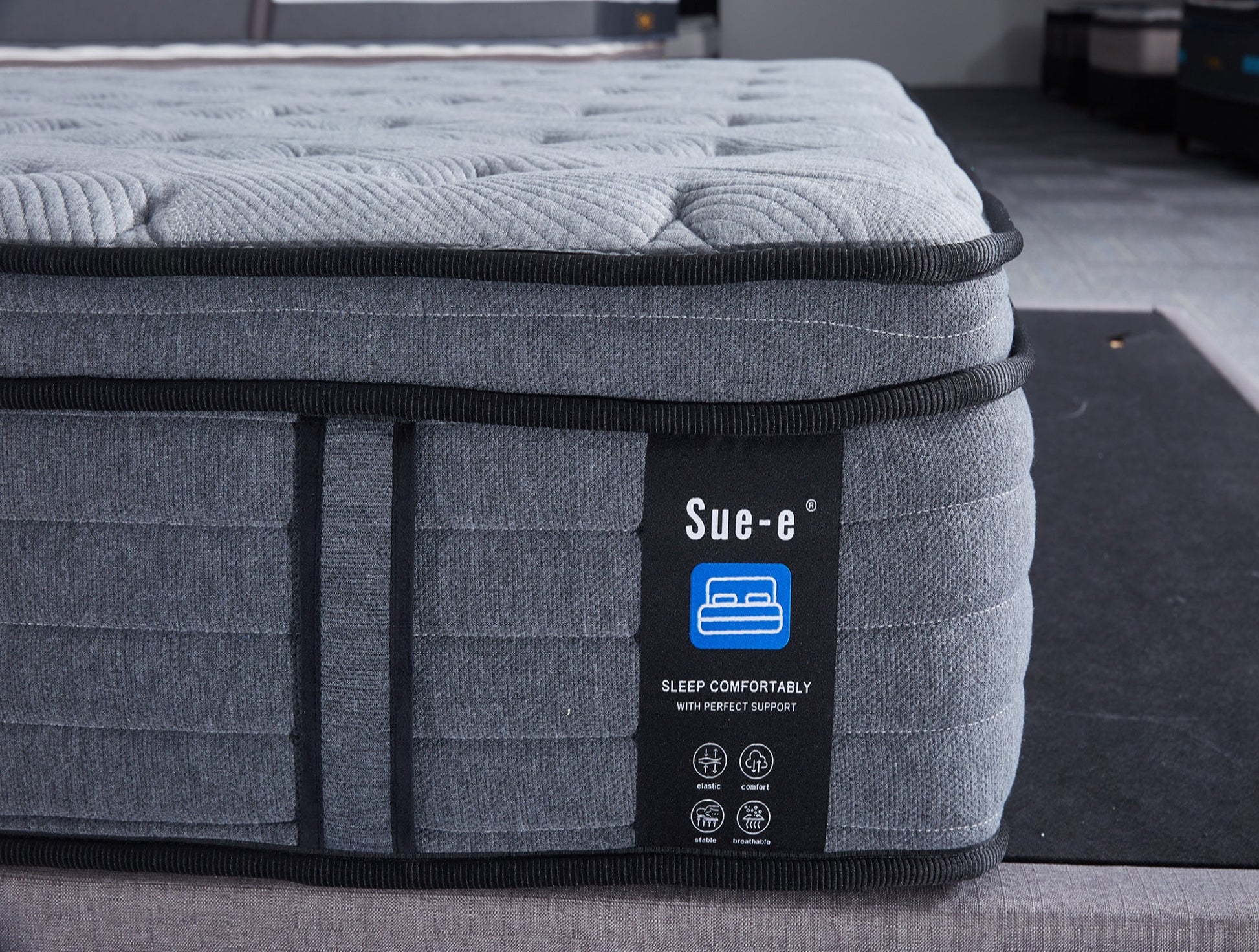 'Comfortably' 7 zones pocket spring mattress with memory foam Double Size sue-e furniture
