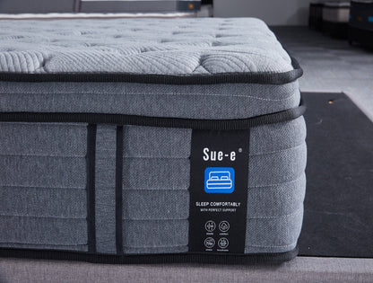 'Comfortably' 7 zones pocket spring mattress with memory foam Double Size sue-e furniture