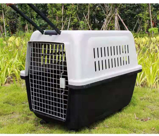 81cm - Wheeled Plastic Airline Travel Cage/Carrier/Crate dealonline.co.nz