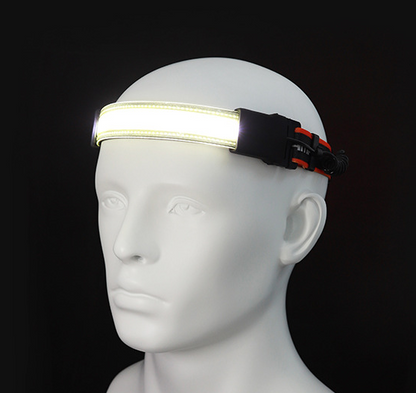 230°Wide-Angle Headlamp Flashlight with Red Taillight 3 Light Modes Lightweight dealonline.co.nz