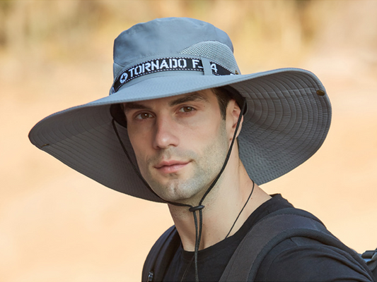 92050-GREY Sun HatS Wide Brim Bucket Outdoor Fishing Hiking Cap UV Protection dealonline.co.nz