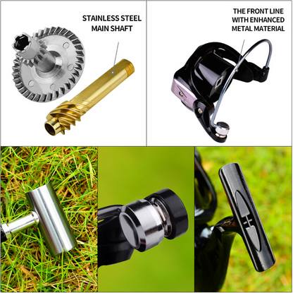 Metal Spinning Fishing Reel Left/Right Retrieve 5.2:1 12 Ball Bearings dealonline.co.nz