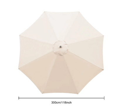 5 Colours 2.7M Parasol Replacement Cloth Round Garden Umbrella Cover For 8-Arm dealonline.co.nz