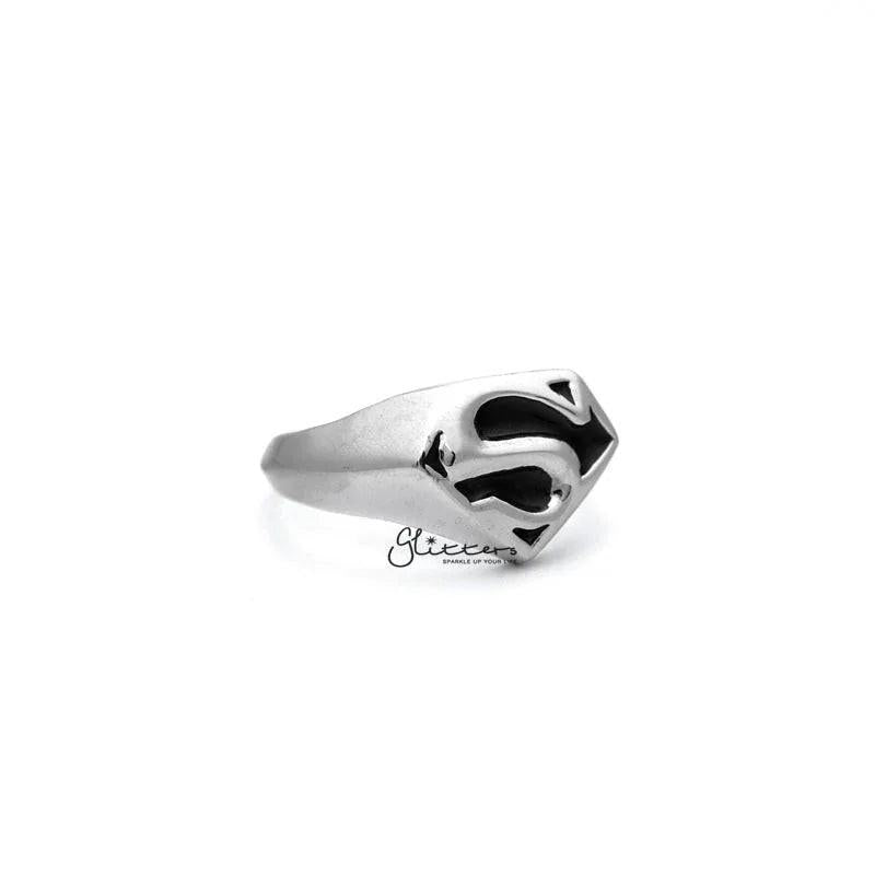 Stainless Steel Classic Superman Casting Men's Rings.