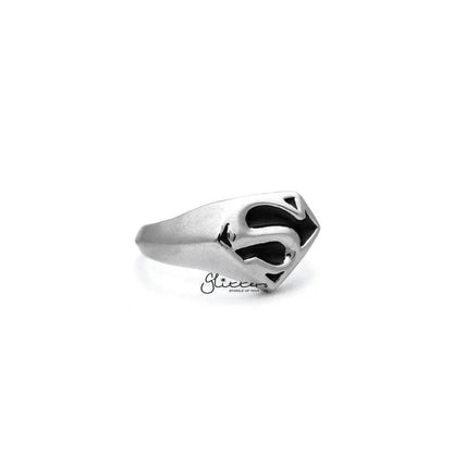Stainless Steel Classic Superman Casting Men's Rings.