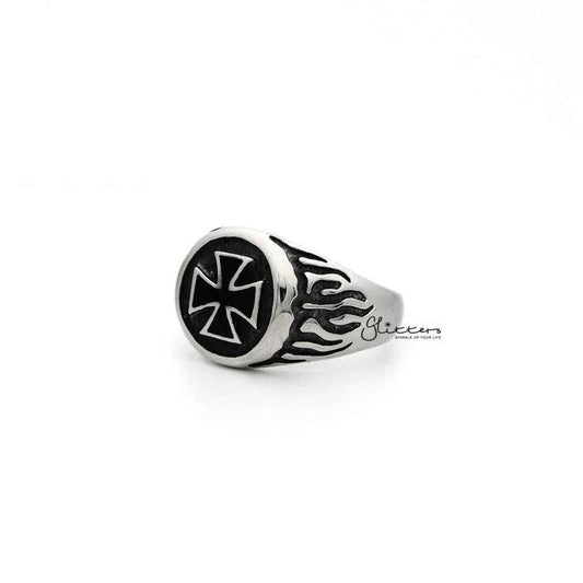 Men's Stainless Steel Circle Cross Casting Rings