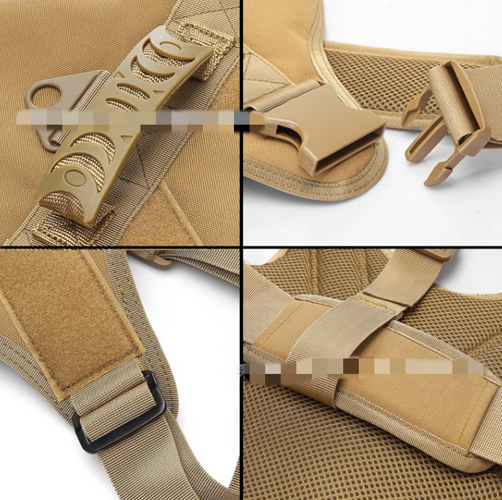 Tactical Dog Harness Training Walking Collar Vest Pet Adjustable Chest Strap dealonline.co.nz