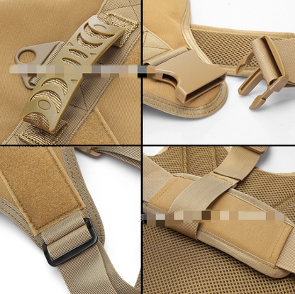 Tactical Dog Harness Training Walking Collar Vest Pet Adjustable Chest Strap dealonline.co.nz