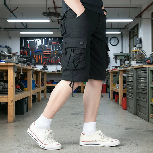Cargo Short 1/2 Pants Outdoor Solid Color Work Short Multi-pocket Hiking Camping dealonline.co.nz