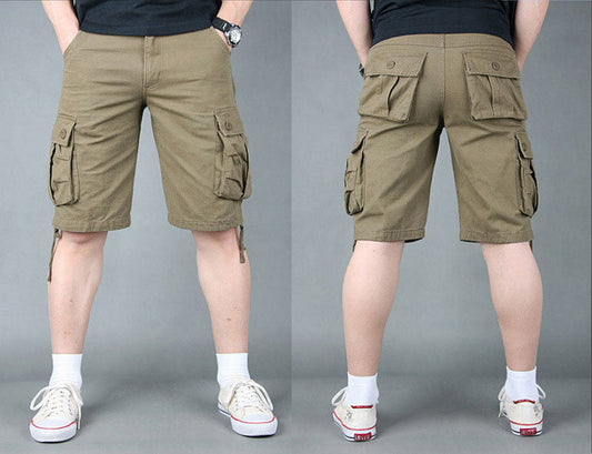 Cargo Short 1/2 Pants Outdoor Solid Color Work Short Multi-pocket Hiking Camping dealonline.co.nz