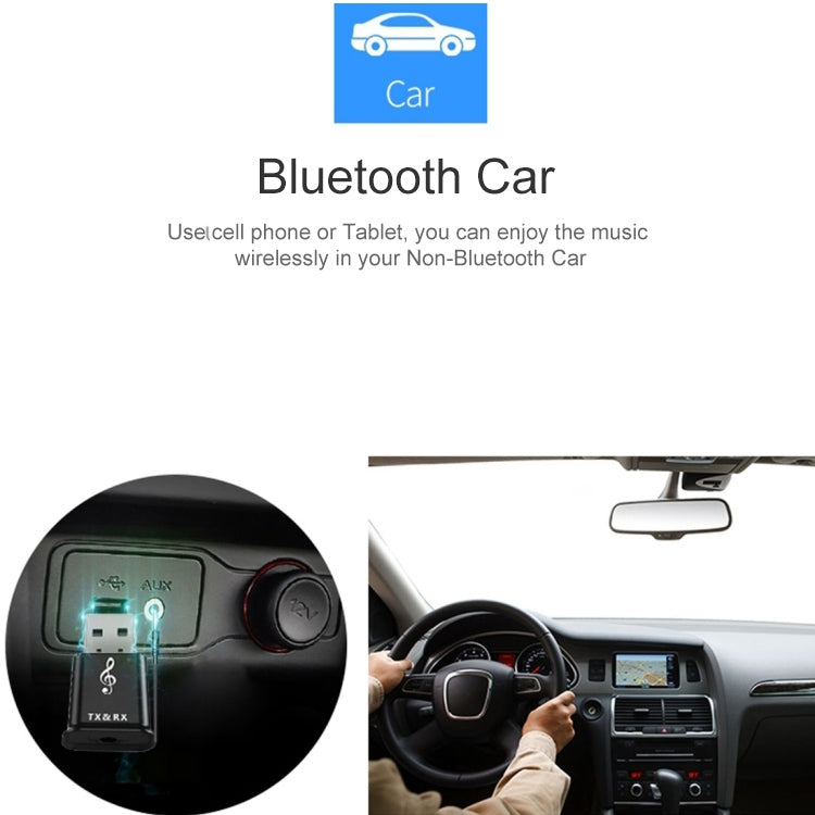 MSD168 2 in 1 Bluetooth Transmitter Receiver Mini 3.5mm AUX Stereo Wireless Bluetooth 5.0 Adapter For Car TV PC MP3