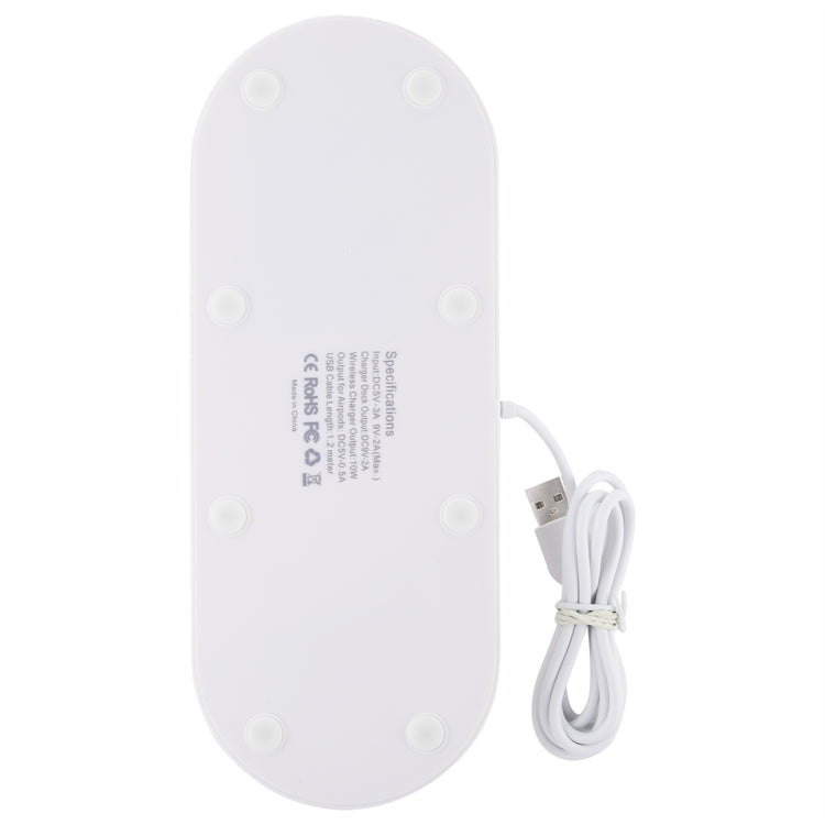 HQ-UD15 Rotatable Wireless Charging Base with Stand for Phones / iWatches / AirPods (Silver)