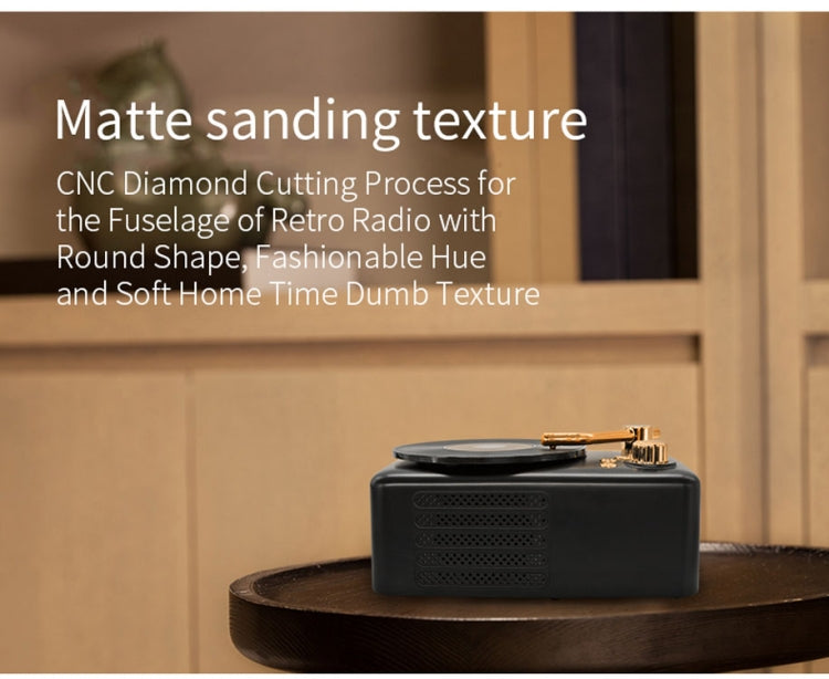 Retro Style Bluetooth Speaker, Built-in High-sensitivity FM Receiving Antenna, Long-term Voyage
