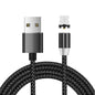 USB to 8 Pin Magnetic Metal Connector Nylon Two-color Braided Magnetic Charging Cable, Cable Length: 1m, 8 Pin