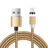 USB to 8 Pin Magnetic Metal Connector Nylon Two-color Braided Magnetic Charging Cable, Cable Length: 1m, 8 Pin