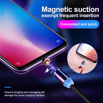 USB to 8 Pin Magnetic Metal Connector Nylon Two-color Braided Magnetic Charging Cable, Cable Length: 1m, 8 Pin
