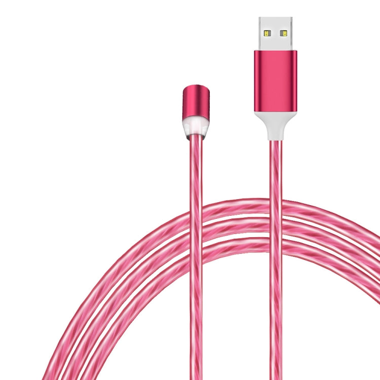 USB to 8 Pin Magnetic Suction Colorful Streamer Mobile Phone Charging  Cable, Length: 1m