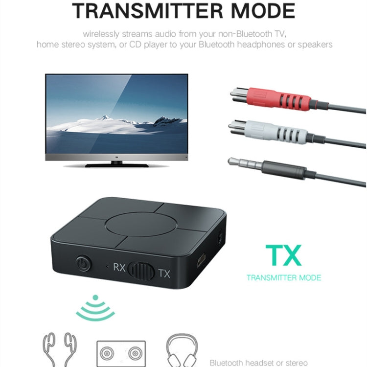 KN326 Bluetooth Audio receiver transmitter 5.0 two-in-one Bluetooth adapter for hands-free calls