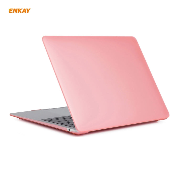 ENKAY 3 in 1 Matte Laptop Protective Case + US Version TPU Keyboard Film + Anti-dust Plugs Set for MacBook Air 13.3 inch A1932 (2018)