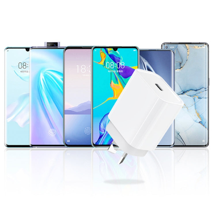 20W PD 3.0 Travel Fast Charger Power Adapter with USB-C / Type-C to Type-C Fast Charge Data Cable, AU Plug