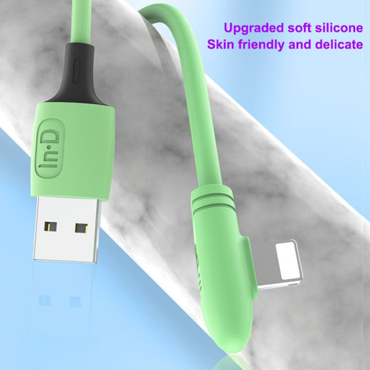 ENKAY Hat-Prince ENK-CB211 2.4A USB to 8 Pin 90 Degree Elbow Silicone Data Sync Fast Charging Cable, Cable Length: 1.8m