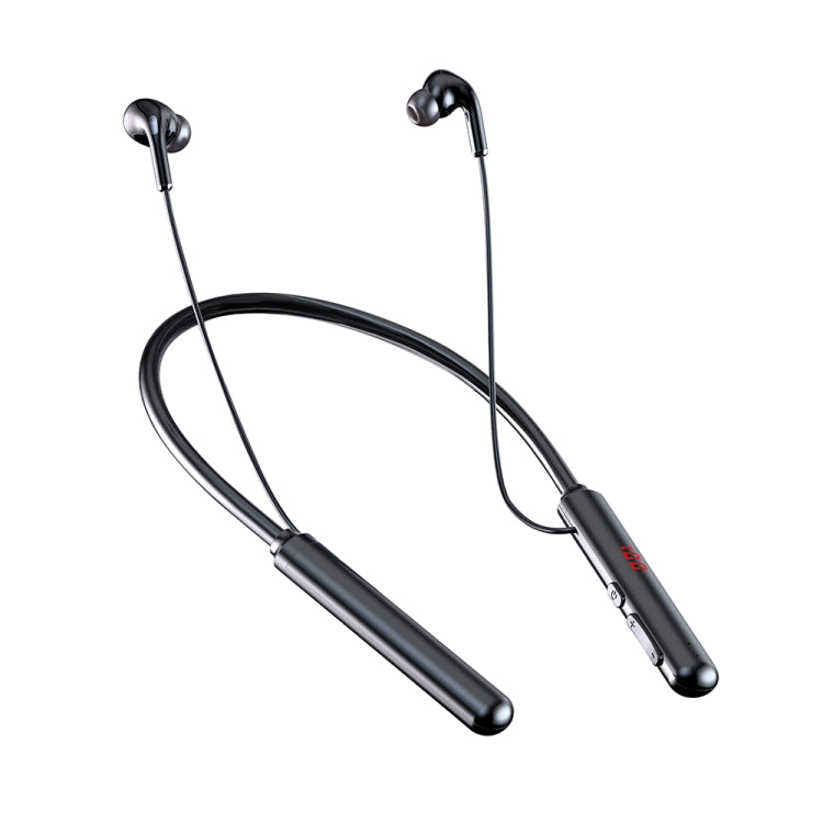 960 Neckband Magnetic Stereo Headphone with LED Display Support TF Card